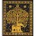 Black and Gold Elephant and Tree Wall Tapestry Bedding Bedspread