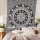 Black and White Elephants Medallion Wall Tapestry, Hippie Bedding Tapestry