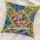 Folk Dance Featuring 16" Boho Square Cotton Embroidered Accent Pillow Cover
