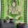 Green Multi Lord Shiva Batik Tapestry, Yoga and Meditation Wall Hanging