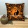 Orange and Black Yin Yang Decorative Tie Dye Pillow Cover 16X16