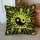 Green and Black Yin Yang Decorative Tie Dye Pillow Cover 16X16