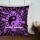 Purple and Black Yin Yang Decorative Tie Dye Pillow Cover 16X16