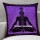 Purple Decorative and Boho Accent Yoga Meditation Chakras Tie Dye Pillow Cover