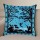 Turquoise Multi Alice in Wonderland Decorative Cotton 16X16 Tie Dye Pillow Cover 
