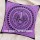 Purple Decorative Hamsa Hand Printed Tie Dye Square Throw Pillow Cover 16X16