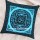 Turquoise Tibetan OM AUM Tie Dye Square Throw Pillow Cover 16X16