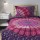 Pink Purple Medallion Boho Style Mandala Bedding Duvet Set with One Pillow Cover