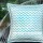 White 16X16 Turquoise Chevron/Zig Zag Modern Canvas Pillow Cover