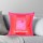 16X16 Pink Decorative Silk Floral Embroidery Work Throw Pillow Cover