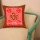 Burgundy Multi Hindi Auspicious Om Symbol Decorative Throw Pillow Case 16X16