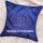 Blue Boho Accent 16X16 Decorative Mirrored Cotton Throw Pillow Cover
