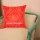 Vibrant Red Star Mirror Embroidered Decorative Square Throw Pillow Cover 16X16