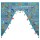 Turquoise M Shaped Bohemian Door and Window Topper Valance Toran
