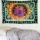 Green Multi Psychedelic Celestial Sun Moon Tie Dye Tapestry Wall Hanging