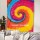 Vibrant Colorful Spiral Rainbow Colors Tie Dye Wall Tapestry, Hippie Bedding