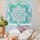 Green Geometric Floral Ombre Mandala Tapestry
