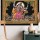 Lord Krishna Radha Swinging Featuring Sequin Fabric Cloth Poster