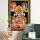 Five Hindu Lord Brahma, Vishnu, Shiva, Krishna and Ram Fabric Poster