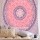 Pink Love Heart Floral Ombre Mandala Wall Tapestry, Indian Hippie Bedspread