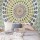Blend of Yellow & White Peafowl Mandala Tapestry Throw Wall Hanging Bedspread