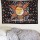 Brown Multi Celestial Sun and Moon Kissing Wall Tapestry