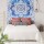 Small Blue Multi Geometric Decorative Colorful Floral Ombre Mandala Tapestry