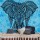Turquoise Blue Tie Dye Valentina Harper Ruby The Asian Elephant Tapestry