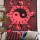 Red Chinese Yin Yang Ball Wall Tapestry, Hippie Wall Hanging 