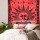 Red Psychedelic Sun Face Tapestry