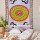 Purple Multi Colorful Hand Brush Painted OM Lotus Tapestry