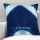 Blue & White Indie Shibori Throw Pillow Cover 16X16 Inch