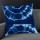 Blue & White Water Waves Shibori Indigo Pillow Cover 16X16 Inch