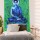 Small Green Multi Buddha Buddhist Tapestry, Wall Hanging 