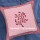 Pink Chickpea Block Printed Throw Pillow Cover 16X16 Inch