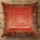 Red Decorative Mandala Silk Brocade Throw Pillow Case