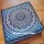 Blue Midnight Bloom Ombre Mandala Square Floor Pillow Cover 36" Inch