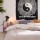 Black & White Twin Yin-Yang Peace on Earth Mandala Wall Hanging Tapestry