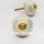Gold Rings Hand Painted Ceramic Knobs Set Of 2 
