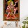 Orange Hindu God Hanuman Fabric Cloth Poster