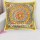 Yellow Indian Round Mirror Circle Bohemian Square Throw Pillow Cover 16X16 Inch