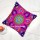 Purple Medallion Floral Suzani Embroidered Cushion Cover 16X16 Inch