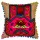 Brown Multi Hamsa Hand Embroidered Throw Pillow Cover 16X16 Inch