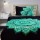 Green Tie Dye Rangoli Mandala Duvet Cover with One Pillow Sham