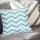 Turquoise Chevron Decorative Throw Pillow Cover, Cushion Cover