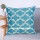 Turquoise Quatrefoil Decorative Throw Pillow Cover, Cushion Cover