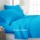 Turquoise Hypoallergenic 4Pc Cotton Bed Sheet Set 1 Flat Sheet, 1 Fitted Sheet and 2 Pillowcases 300 TC