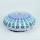 32 Inch White & Blue Peaock Round Floor Pillow Cover