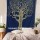 Blue & Gold Desert Tree Tapestry Wall Hanging