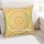 Bohemian Yellow Indian Mandala Cotton Square Throw Pillow Cover 16X16 Inch